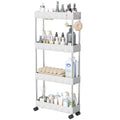 5.1” Slim Rolling Storage Cart for Narrow Spaces – 4-Tier Gap Organizer