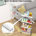 5.1” Slim Rolling Storage Cart for Narrow Spaces – 4-Tier Gap Organizer