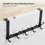 Over-the-Door Hook Rack – No-Drill Hanging Organizer (10 Hooks)