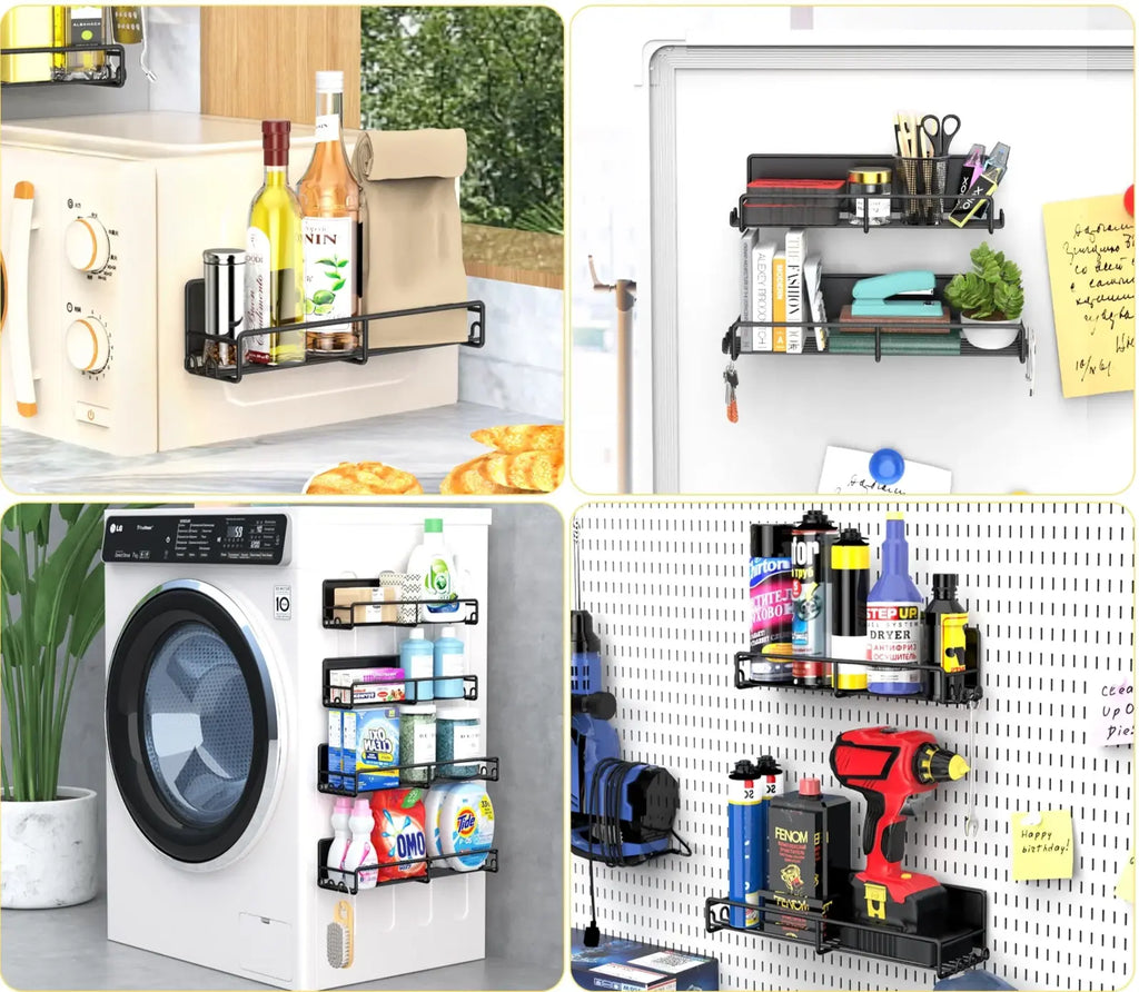 Magnetic Spice Rack – Space-Saving Fridge Organizer (4-Pack)