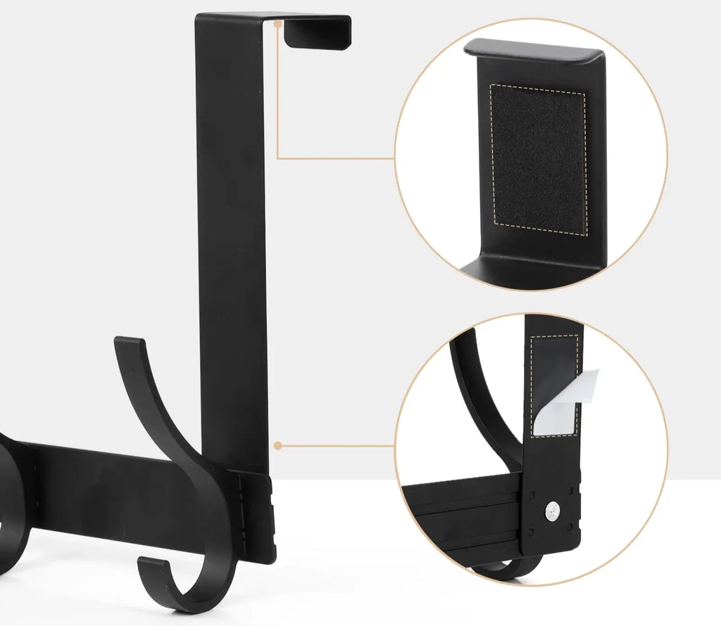 Over-the-Door Hook Rack – No-Drill Hanging Organizer (10 Hooks)