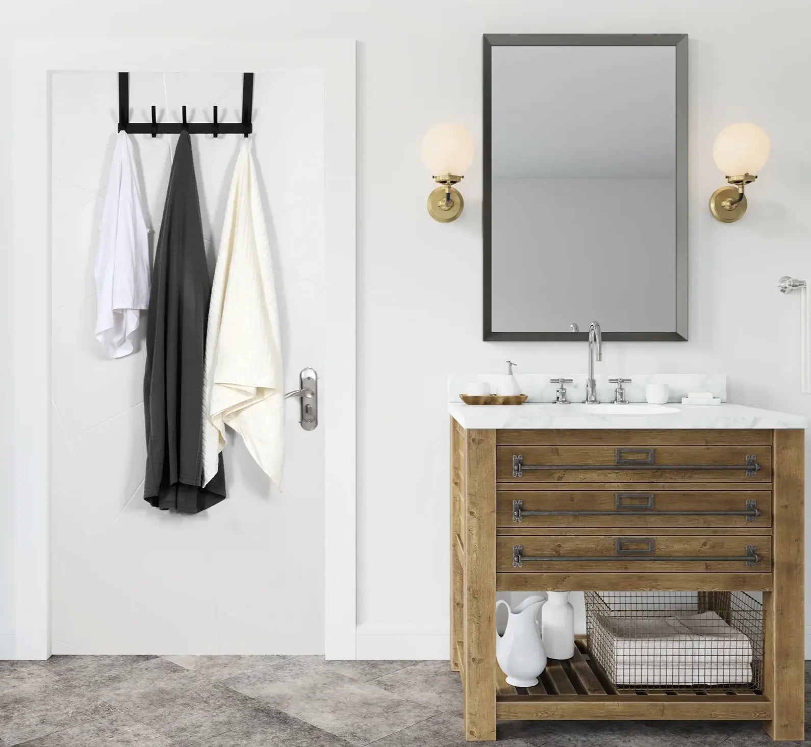 Over-the-Door Hook Rack – No-Drill Hanging Organizer (10 Hooks)