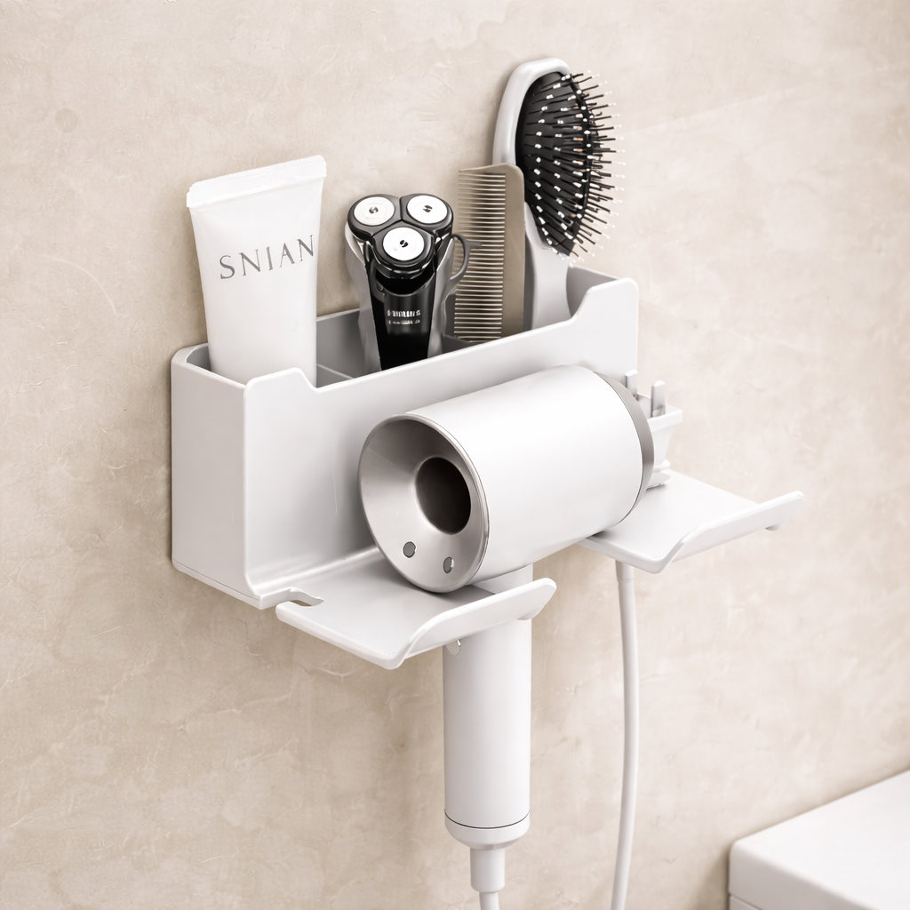 Hair Dryer Holder Wall Dryer Cradle Straightener Stand Hairdryer Organizer Box Toilet Blower Holder Shelf Bathroom Accessories