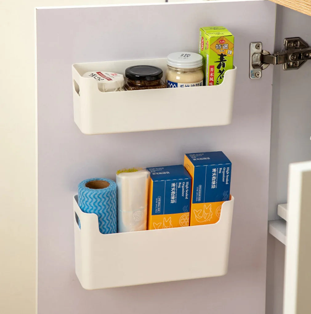 Cabinet Door Organizer Bin — Hidden Storage for Kitchen & Bathroom