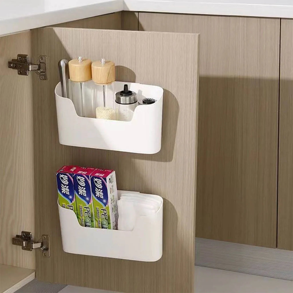 Cabinet Door Organizer Bin — Hidden Storage for Kitchen & Bathroom