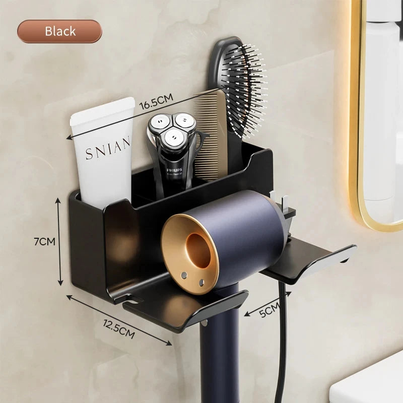 Hair Dryer Holder Wall Dryer Cradle Straightener Stand Hairdryer Organizer Box Toilet Blower Holder Shelf Bathroom Accessories