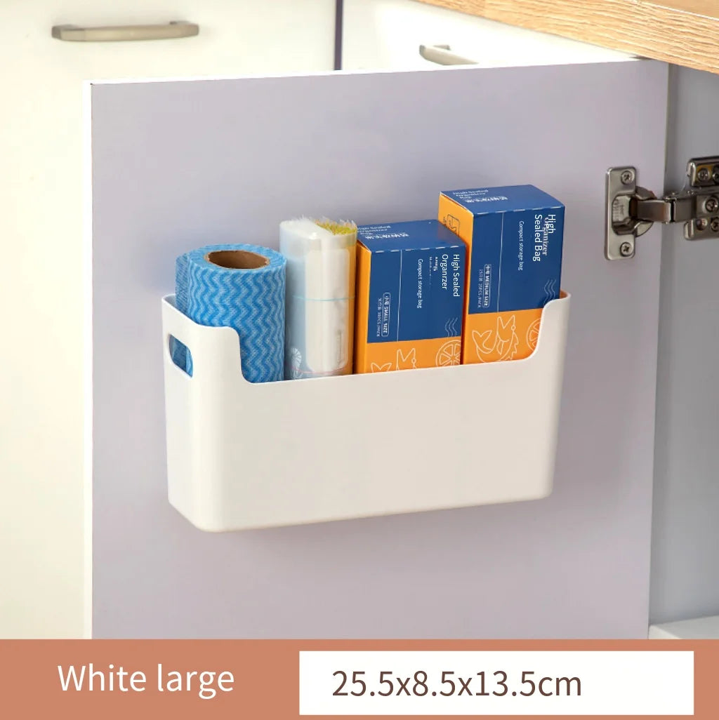 Cabinet Door Organizer Bin — Hidden Storage for Kitchen & Bathroom