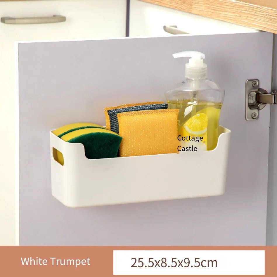 Cabinet Door Organizer Bin — Hidden Storage for Kitchen & Bathroom