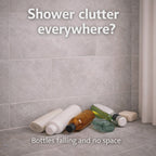 No Drill Aluminum Shower Shelf